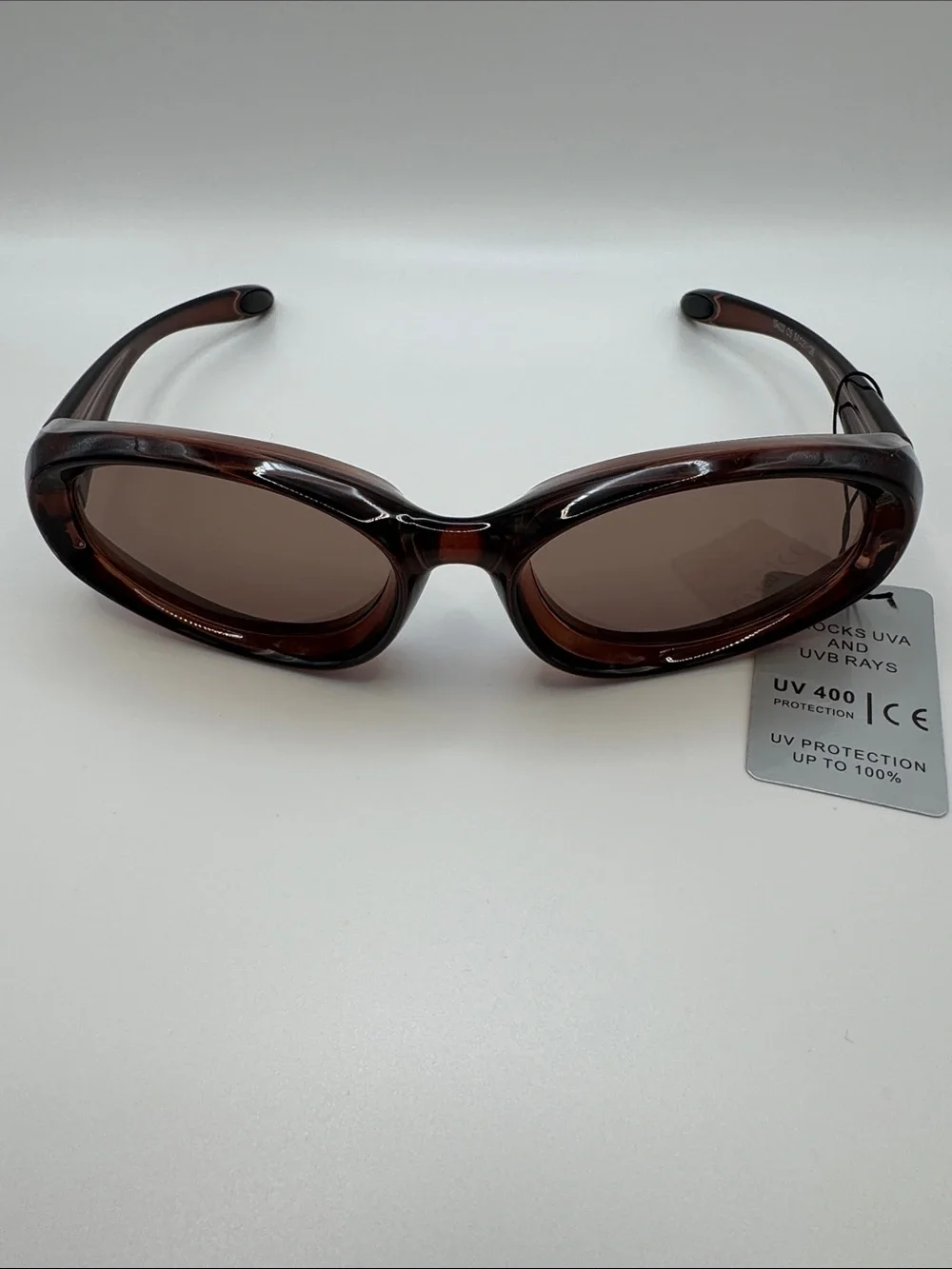 Classic Women’s Oval Brown Sunglasses with Tinted Lenses